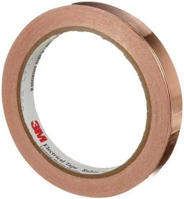 Alt view image 3 of 8 - 3M Copper Tape  1/2 in Width x 2.6 mil Total Thickness  27551 PRICE is per ROLL