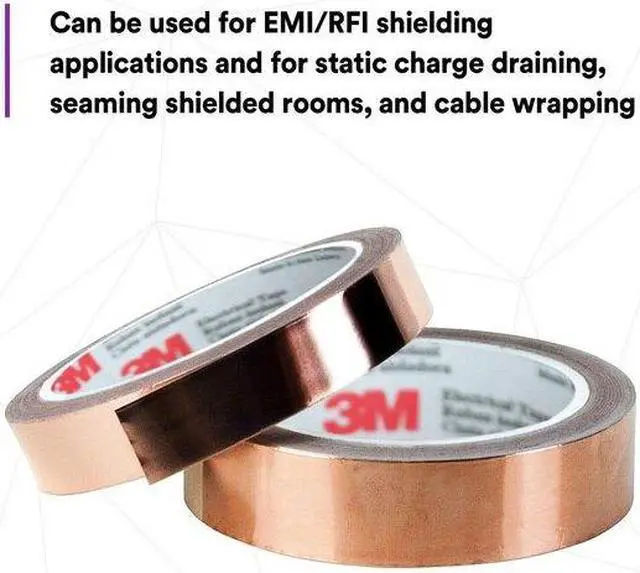 Alt view image 5 of 8 - 3M Copper Tape  1/2 in Width x 2.6 mil Total Thickness  27551 PRICE is per ROLL