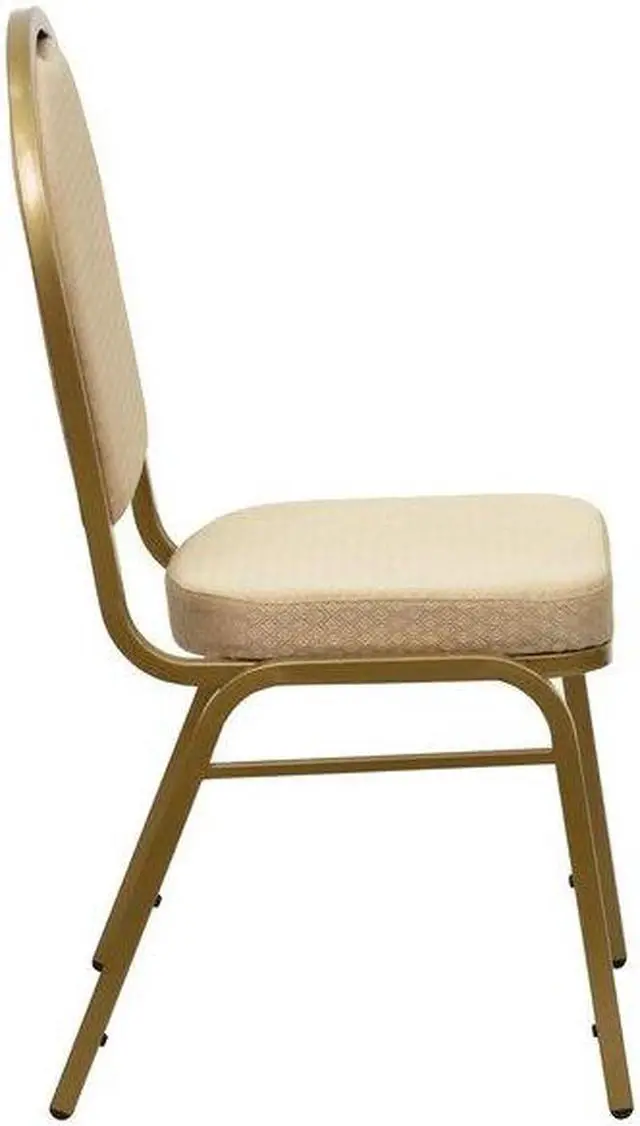 Alt view image 5 of 7 - FLASH FURNITURE 4-FD-C03-ALLGOLD-H20124E-GG Beige Fabric Banquet Chair,PK4