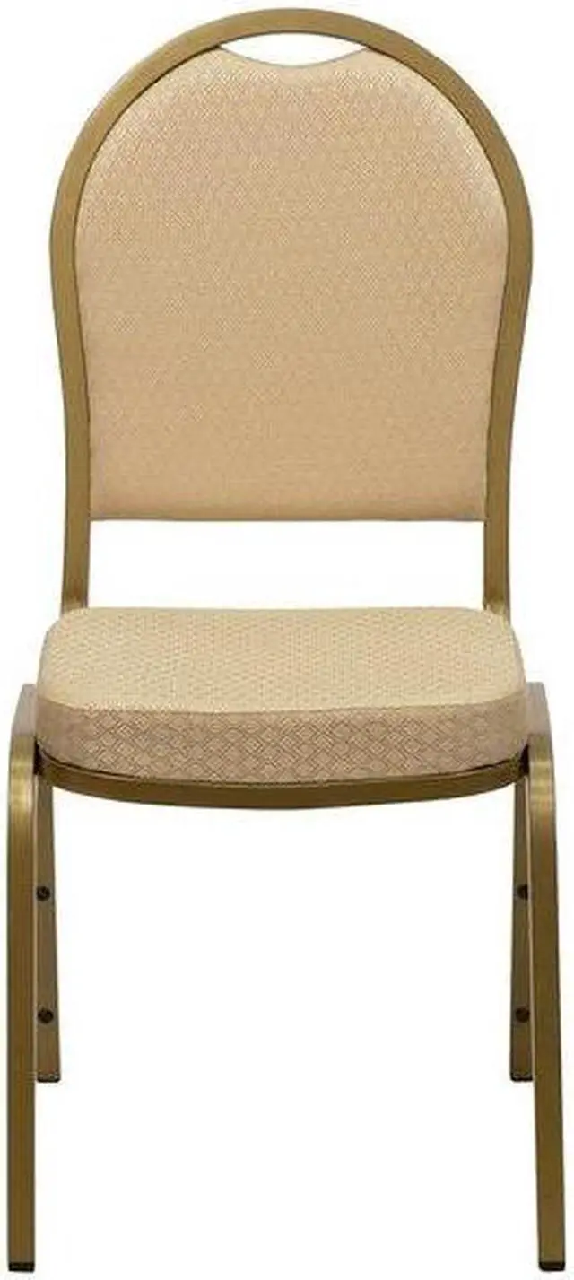 Alt view image 7 of 7 - FLASH FURNITURE 4-FD-C03-ALLGOLD-H20124E-GG Beige Fabric Banquet Chair,PK4