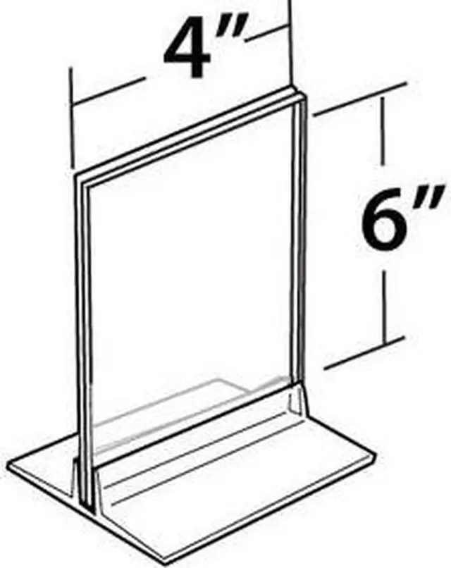 Alt view image 2 of 3 - AZAR DISPLAYS 102726-10PK 4" x 6" Vertical/Horizontal W/ T-strip Holder, PK10