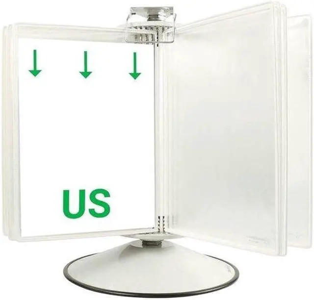 Alt view image 2 of 3 - TARIFOLD RA295W Rotary Display Unit Base, 50 Pockets, White