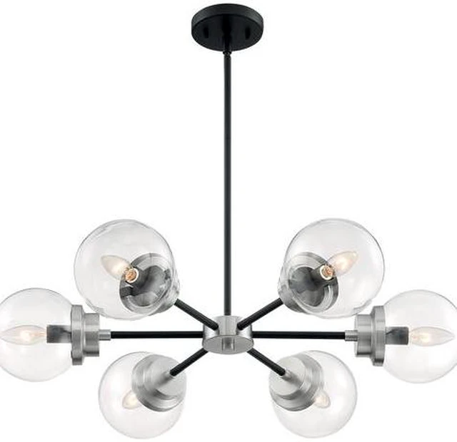 Alt view image 2 of 4 - NUVO 60/7136 Fixture, Chandelier, 6-Light, Incandescent, 60W, 120V, B10,