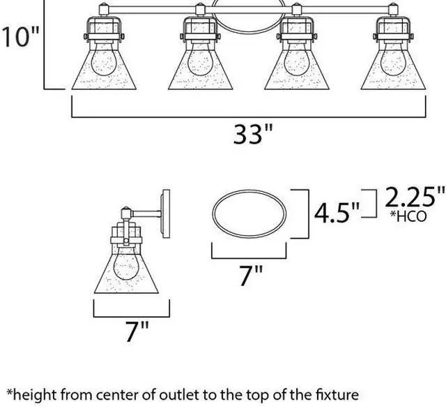 Alt view image 2 of 2 - MAXIM LIGHTING 26114CDPC Seafarer 4-Light 33" Wide Polished Chrome Vanity Light