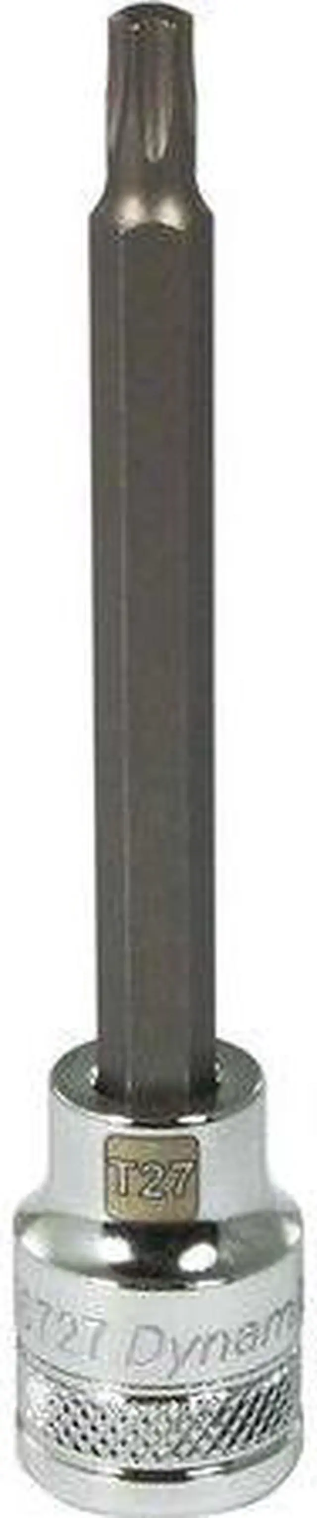 Main image of DYNAMIC D006727 Tools 3/8 Drive Torx Head, T27 Long Bit, Chrome Finish Socket