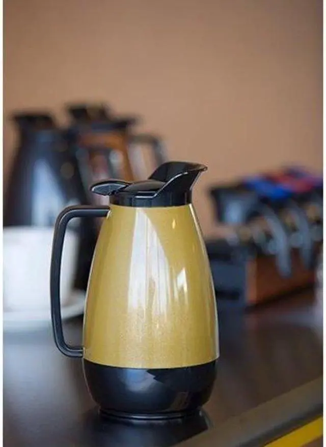 Alt view image 2 of 4 - SERVICE IDEAS TS411KB Thermo-Serv Flip Top Server, 2L, Plastic, Gold