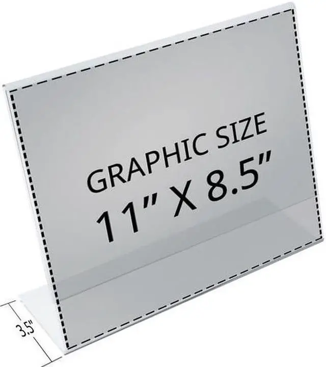 Alt view image 2 of 3 - AZAR DISPLAYS 112715 11"W x 8.5"H Angled Sign Holder, PK10