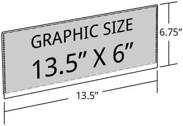 Alt view image 2 of 3 - AZAR DISPLAYS 700042 Clear Acrylic Header Sign Holder- Insert Your Own Graphic