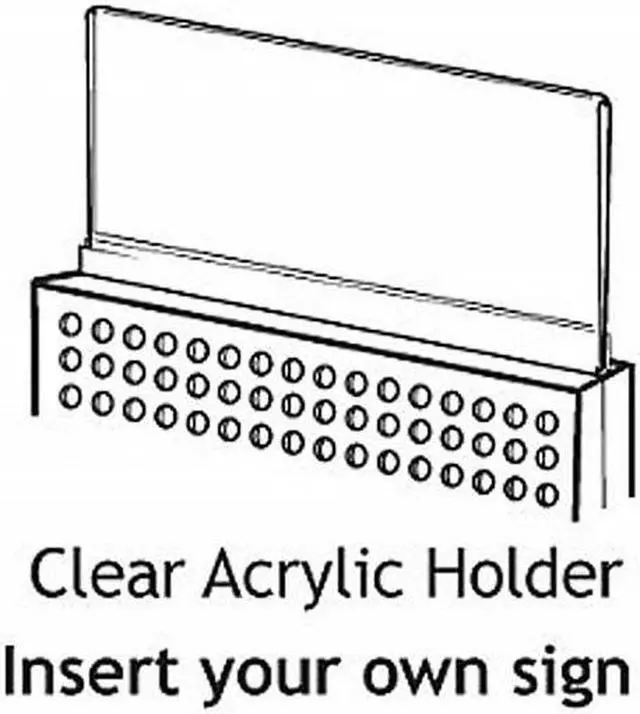 Alt view image 3 of 3 - AZAR DISPLAYS 700042 Clear Acrylic Header Sign Holder- Insert Your Own Graphic
