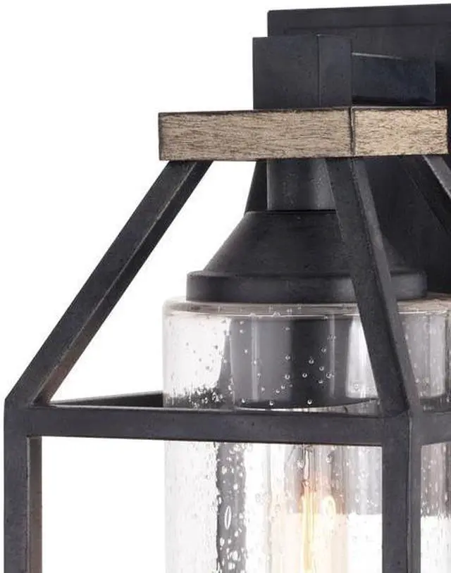 Alt view image 4 of 6 - VAXCEL T0584 Napier 6.25-in Black Farmhouse Wall Lantern, Dusk to Dawn Photocell