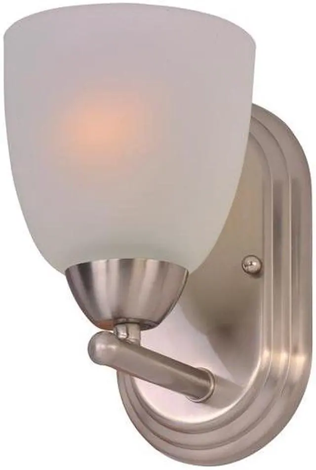 Alt view image 2 of 2 - MAXIM 11311FTSN Axis 1-Light 5" Wide Satin Nickel Vanity Light