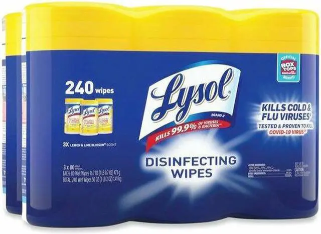 Alt view image 3 of 7 - LYSOL REC 84251 Disinfecting Wipes, 80 Wipe Canister, 7x8 in Wipes, Nonwoven