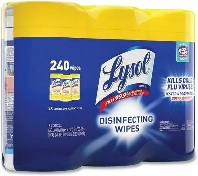 Alt view image 5 of 7 - LYSOL REC 84251 Disinfecting Wipes, 80 Wipe Canister, 7x8 in Wipes, Nonwoven