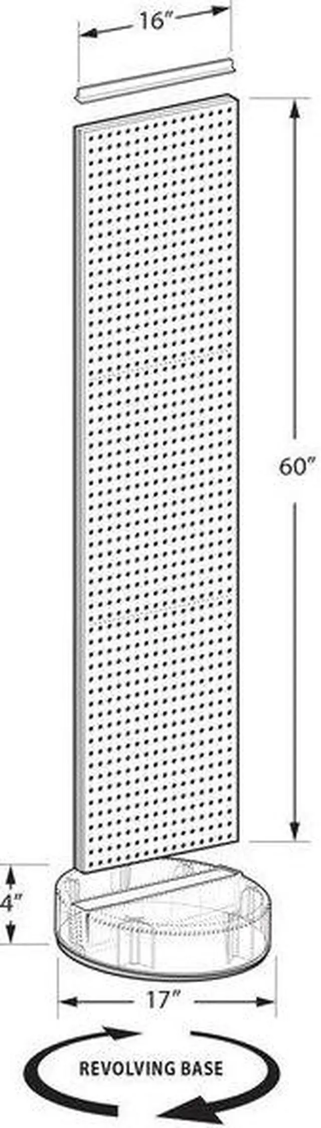 Alt view image 4 of 4 - AZAR DISPLAYS 700780-GRE 2 Sided- Green Pegboard Floor Display On A Revolving