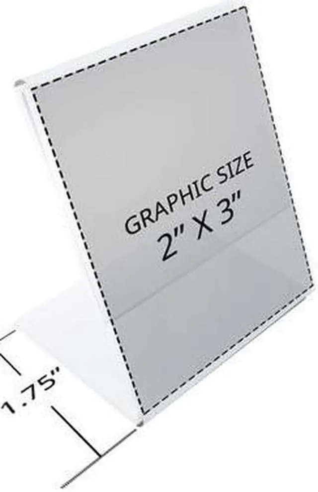 Alt view image 2 of 3 - AZAR DISPLAYS 112741 2"W x 3"H Angled Sign Holder, PK10