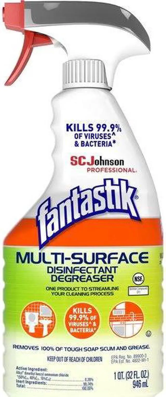 Alt view image 2 of 2 - FANTASTIK 311836 Disinfectant and Sanitizer, 32 oz. Trigger Spray Bottle,