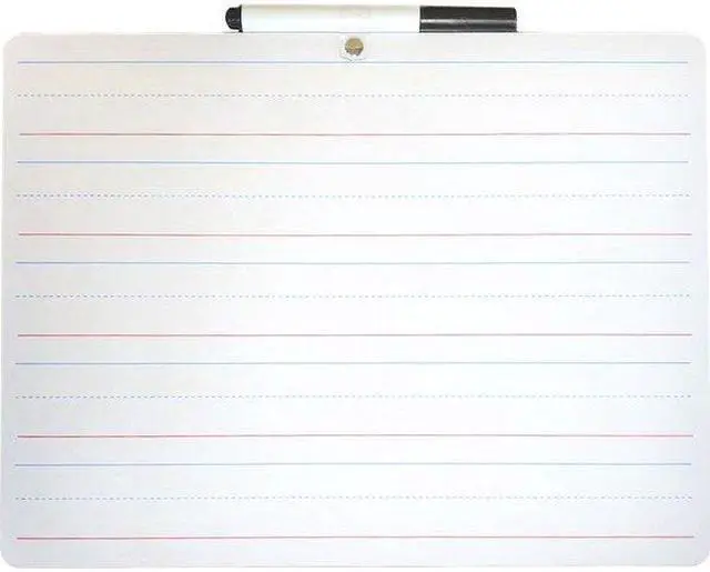 Alt view image 2 of 3 - FLIPSIDE 19134 9 x 12 Two Sided Red & Blue Ruled/Dry Erase with Attached