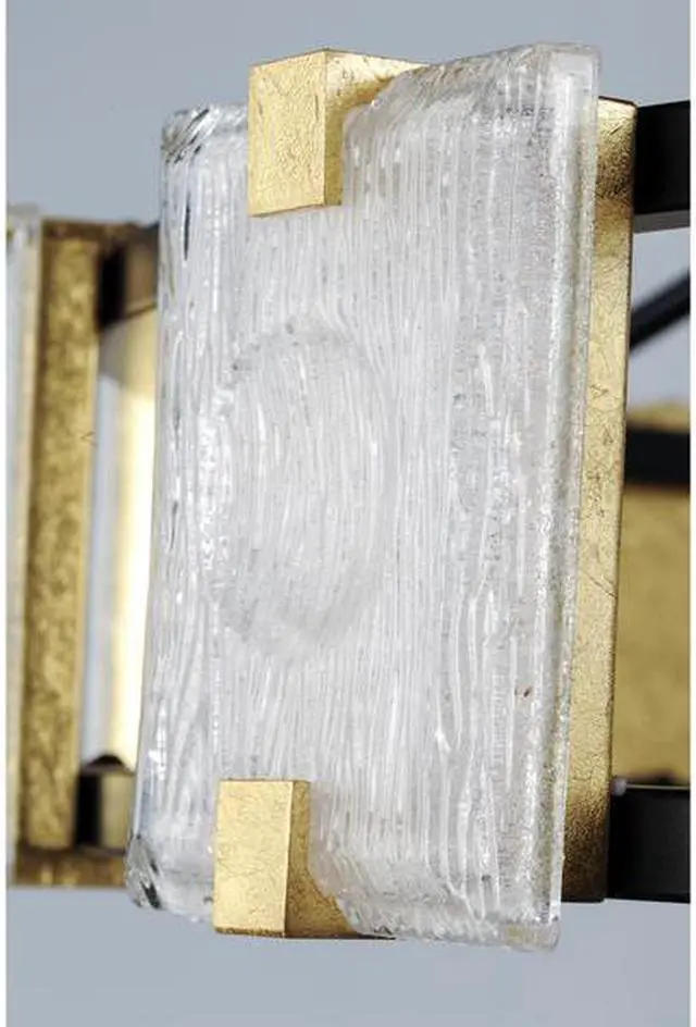 Alt view image 2 of 3 - MAXIM 39534CYBKGL Radiant 7-Light " Wide Black / Gold Leaf Vanity Light