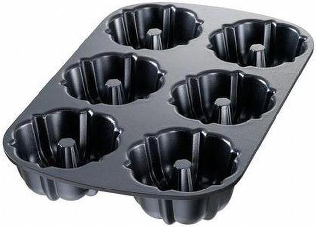 Chicago Metallic 50624 Plain 6-Cavity Bundt-lette Cake Pan