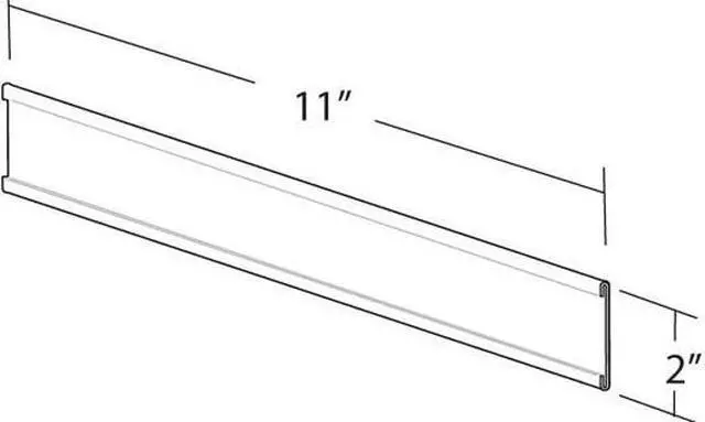Alt view image 2 of 3 - AZAR DISPLAYS 199609 11"W x 2"H Adhesive-Back Nameplate, PK10