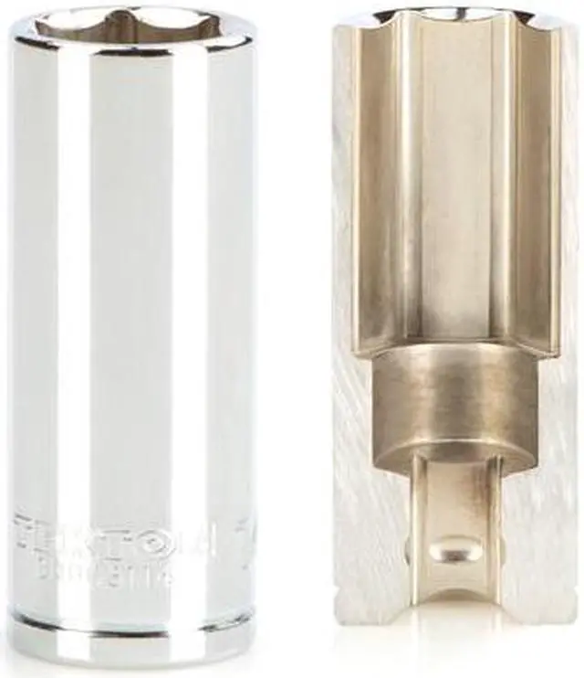 Alt view image 3 of 5 - TEKTON SHD90113 1/4 Inch Drive Deep 6-Point Socket Set with Rail, 14-Piece