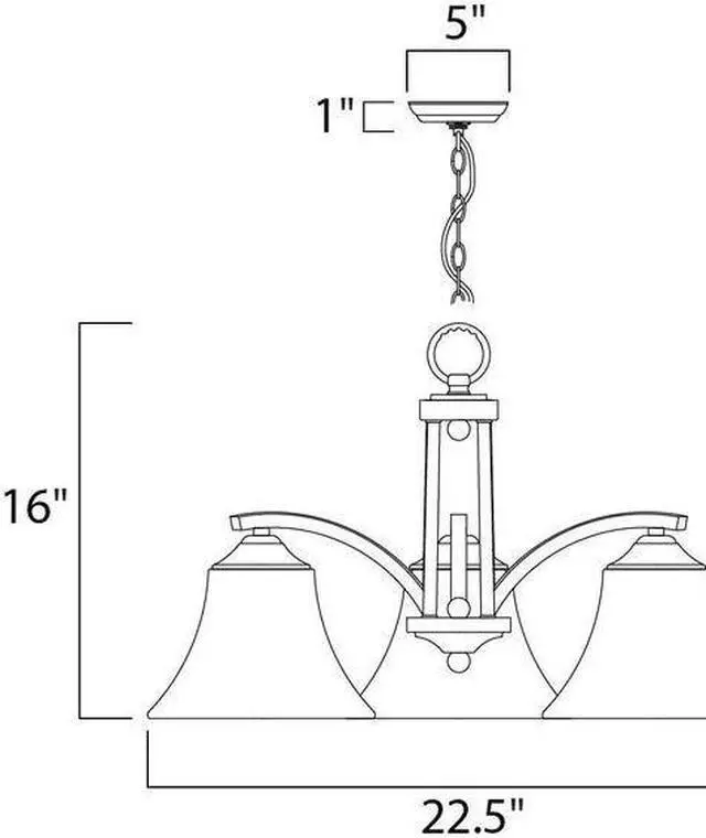 Alt view image 2 of 2 - MAXIM LIGHTING 20094FTOI Aurora 3-Light 22.5" Wide Oil Rubbed Bronze Chandelier