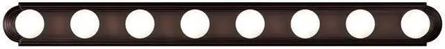 Alt view image 2 of 2 - MAXIM 7128OI Essentials 8-Light 48" Wide Oil Rubbed Bronze Vanity Light