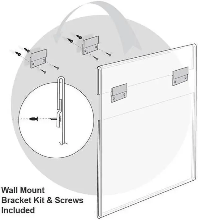 Alt view image 2 of 2 - AZAR DISPLAYS 182724 18"W x 24"H Wall Mounted Poster Frame. Mounting Hardware