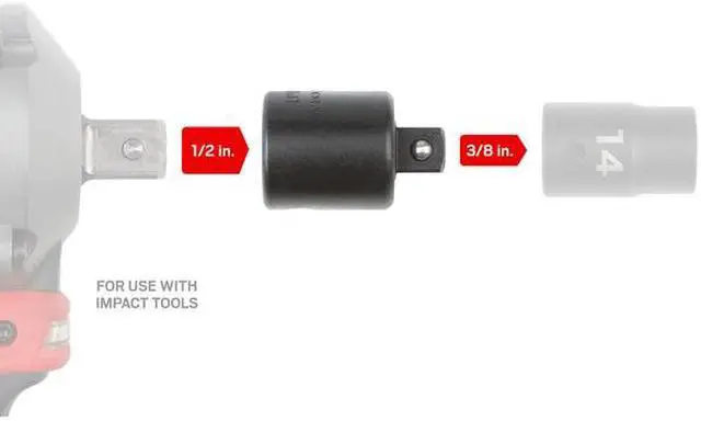 Alt view image 3 of 4 - TEKTON SIA23101 1/2 Inch Drive (F) x 3/8 Inch (M) Impact Reducer