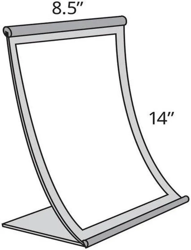 Alt view image 2 of 3 - AZAR DISPLAYS 300882 8.5"W x 14"H Curved Metal Frame