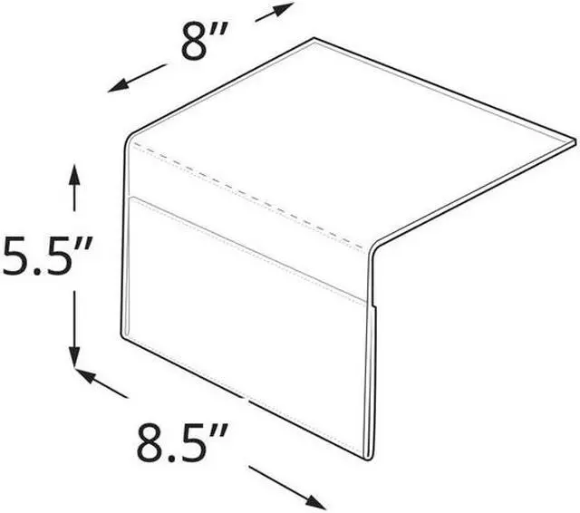 Alt view image 2 of 2 - AZAR DISPLAYS 142703 8.5"W x 5.5"H Shelf Sign Holder, PK10