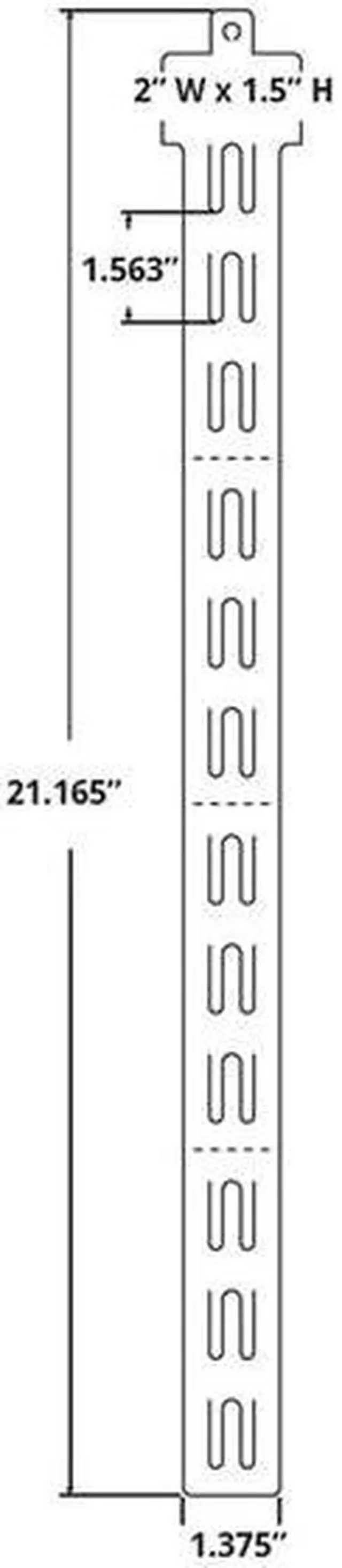 Alt view image 3 of 3 - AZAR DISPLAYS 800225 12 Station Display Strip HDPE/25 mil plastic w/ Label