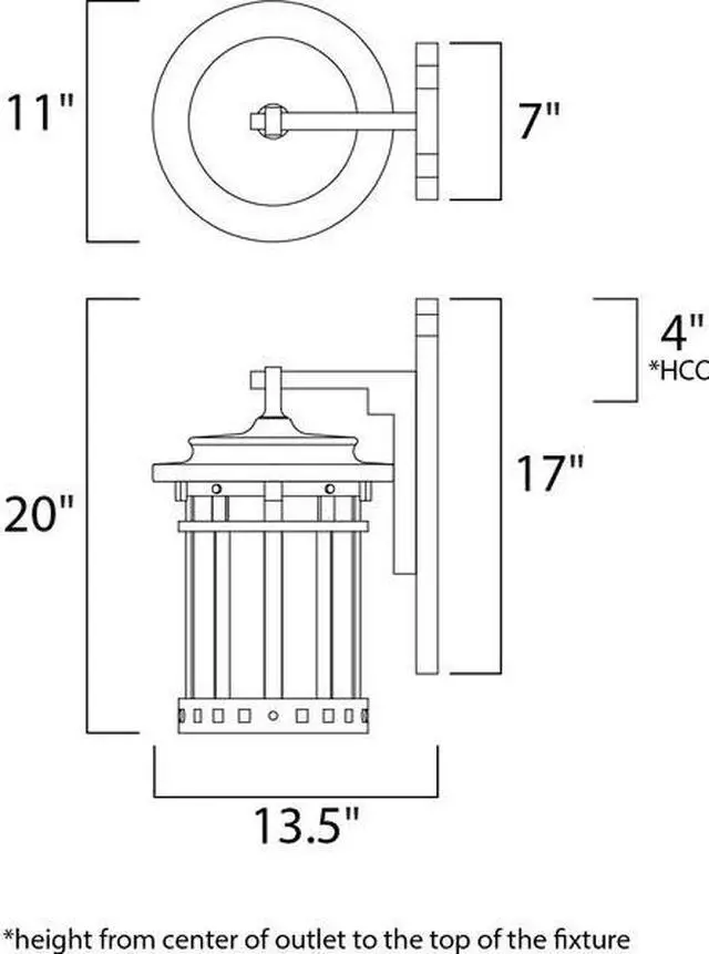 Alt view image 2 of 2 - MAXIM 3135CDSE Santa Barbara DC 3-Light 11" Wide Sienna Outdoor Wall Sconce