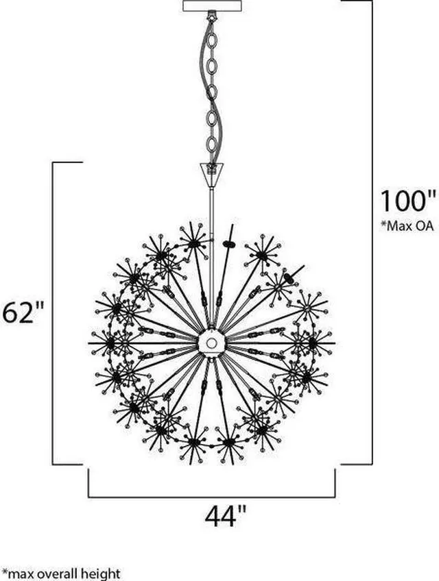 Alt view image 2 of 4 - MAXIM LIGHTING 39747BCPC Starfire 40-Light 44" Wide Polished Chrome Chandelier