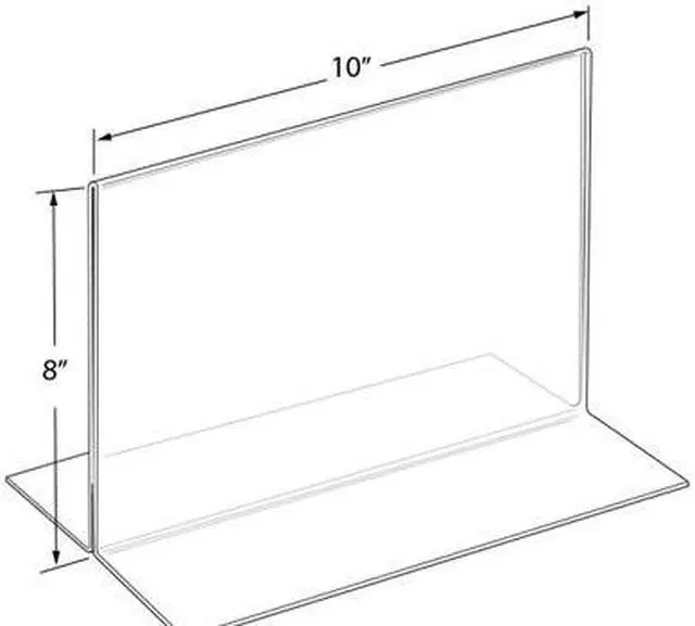 Alt view image 2 of 3 - AZAR DISPLAYS 152719 10"W x 8"H Double-Foot Two Sided Sign Holder, PK10