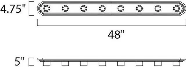 Alt view image 2 of 2 - MAXIM 7128SN Essentials 8-Light 48" Wide Satin Nickel Vanity Light