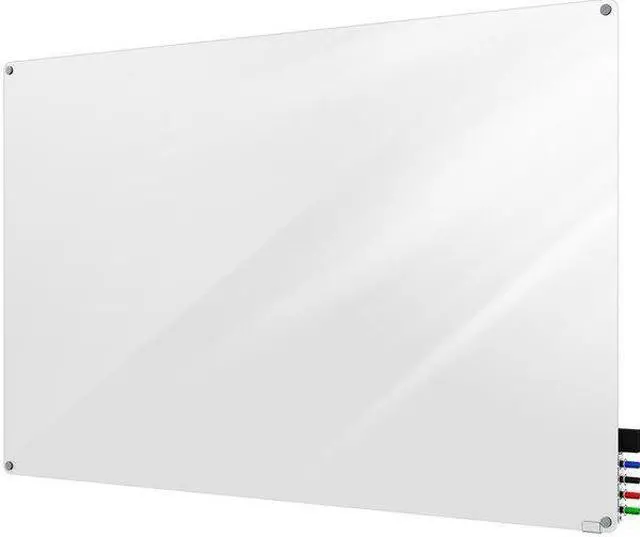 Alt view image 2 of 7 - GHENT HMYRM23WH Dry Erase Board, Glass, 24 in, 36 in, No Frame Frame, White,