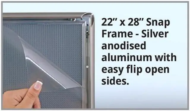 Alt view image 2 of 3 - AZAR DISPLAYS 300290-SLV Sky Tower Display Kit W/ 22"W x 28"H Snap Frame
