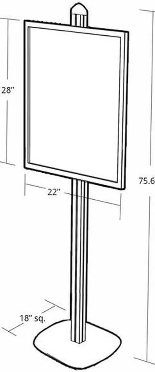 Alt view image 3 of 3 - AZAR DISPLAYS 300290-SLV Sky Tower Display Kit W/ 22"W x 28"H Snap Frame