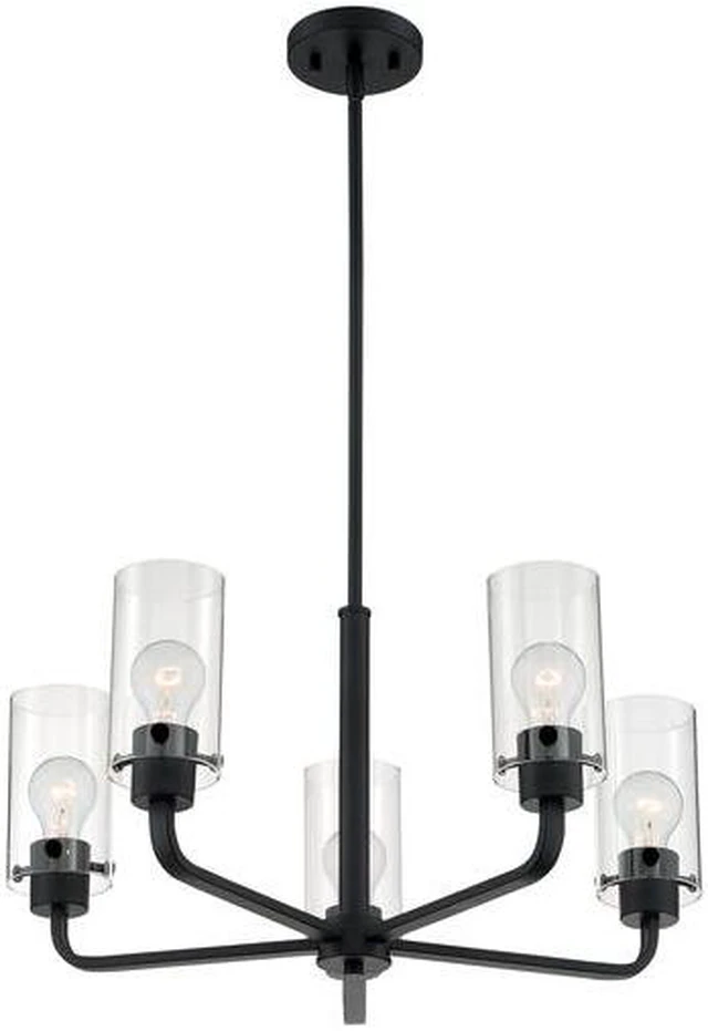 Alt view image 2 of 4 - NUVO 60/7275 Fixture, Chandelier, 5-Lght, Incandescent, 60W, 120V, A19, Medium
