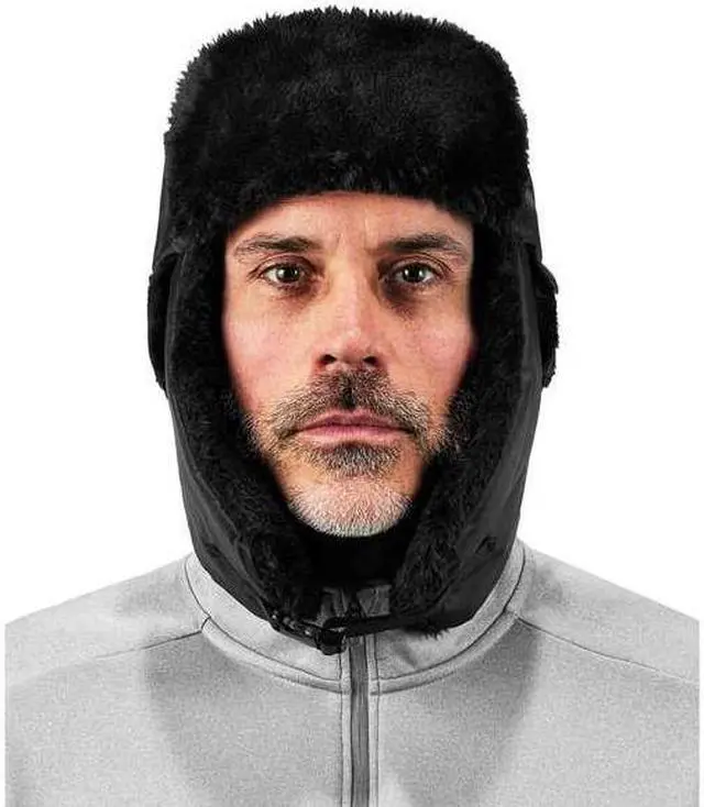 Alt view image 4 of 4 - ERGODYNE 6802Z Black Zippered Trapper Hat,L/XL