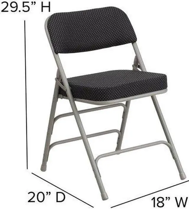 Alt view image 10 of 14 - Flash Furniture Metal Folding Chair Black Pin-Dot Set of 4 (4AWMC340AFBK)