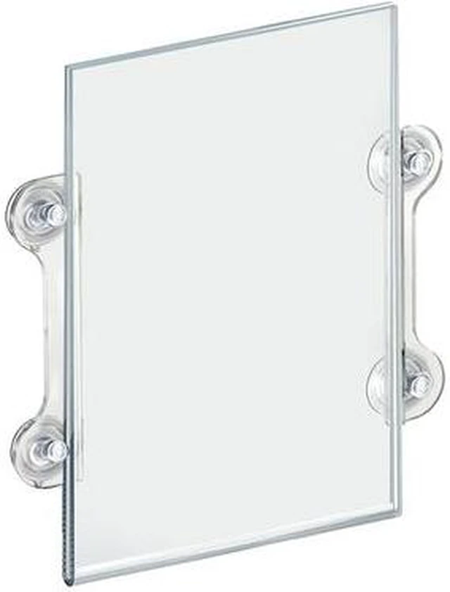 Alt view image 2 of 7 - AZAR DISPLAYS 106606 8.5"W x 14"H Sign Frame W/ suction cups, PK2