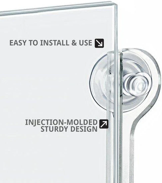 Alt view image 6 of 7 - AZAR DISPLAYS 106606 8.5"W x 14"H Sign Frame W/ suction cups, PK2