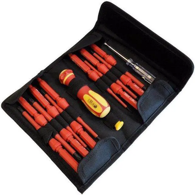 Alt view image 2 of 6 - DYNAMIC D062721 Tools 14 Piece Insulated Screwdriver Set with Interchangeable