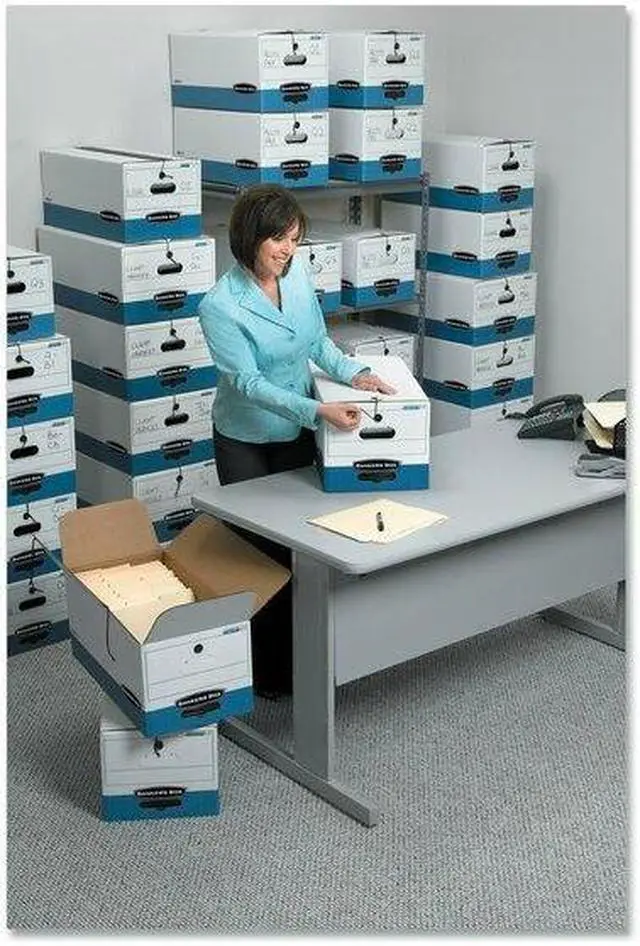 Alt view image 4 of 5 - BANKERS BOX 12112 File Boxes, 2-Ply Cardboard End; 1-Ply Cardboard Side; 2-Ply
