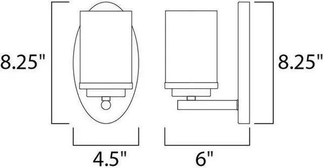 Alt view image 2 of 2 - MAXIM 10211FTPC Corona 1-Light 4.5" Wide Polished Chrome Vanity Light