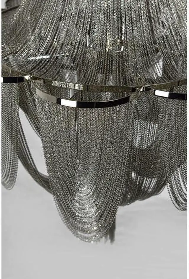 Alt view image 3 of 3 - MAXIM 21464NKPN Chantilly 6-Light 14" Wide Polished Nickel Chandelier