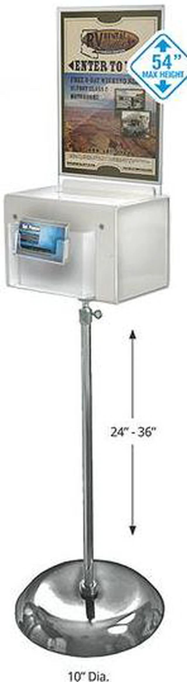 Alt view image 2 of 6 - Azar Displays White Suggestion Box with Pocket L 206320-WHT