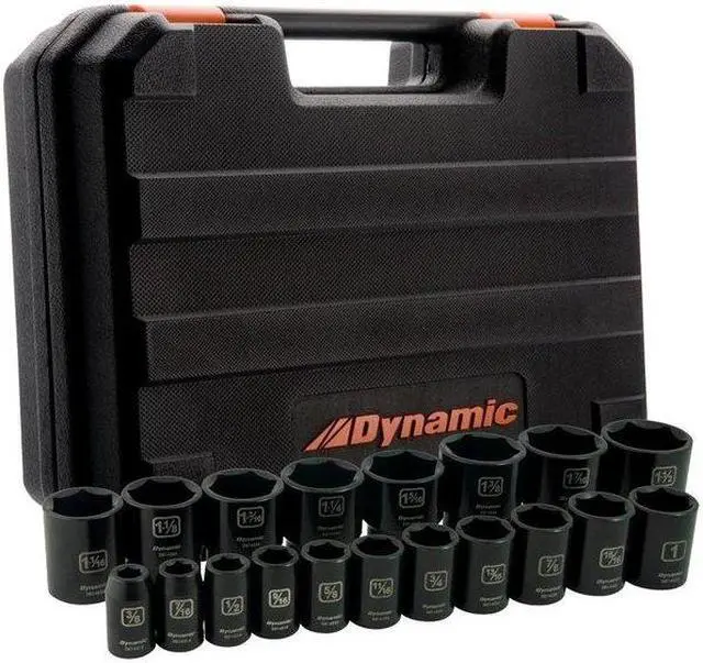 Alt view image 4 of 6 - DYNAMIC D018024 Tools 1/2" Drive 19 Pieces 6 Point Standard SAE Impact Socket